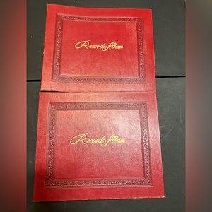 Vintage Decca Red Record Album with 7 LPs 45" RCA